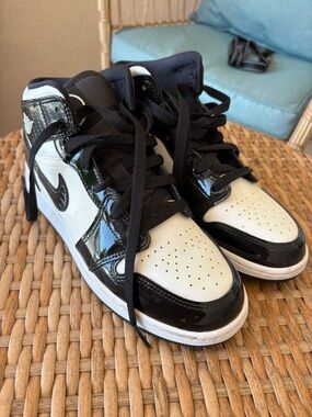 Nike Kids Black and White High-Top Sneakers